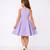 Lilac japanese crepe knee length dress