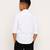 White black side patch cotton shirt