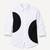 White black side patch cotton shirt