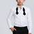 White cotton tie illusion shirt