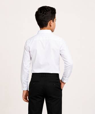 White cotton tie illusion shirt 2