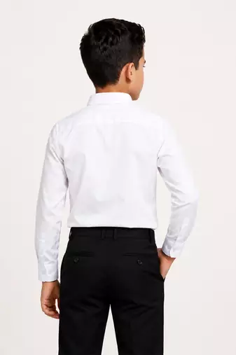 White cotton tie illusion shirt