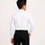 White cotton tie illusion shirt