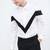 White black panel cotton shirt