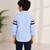 Blue stripes printed cotton casual shirt