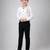 White embroidered cotton shirt and black pant