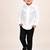 White metallic embellished cotton shirt