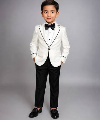 White japanese crepe tuxedo set 1