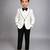 White japanese crepe tuxedo set