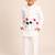 White embroidered silk blend kurta jacket set