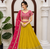 Mustard thread with Sequnce Work Foux Gorgette Lehenga Choli Set