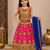 Pink embroidered cotton traditional kids lehenga choli with blouse 