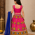Pink embroidered cotton traditional kids lehenga choli with blouse 