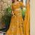 Yellow Digital Print Silk Lehenga choli