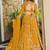 Yellow Digital Print Silk Lehenga choli