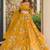 Yellow Digital Print Silk Lehenga choli