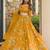 Yellow Digital Print Silk Lehenga choli