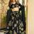 Black Digital Print Silk lehenga choli