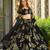 Black Digital Print Silk lehenga choli