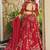 Red Digital Print Silk lehenga choli