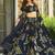 Royal Blue Digital Print Silk lehenga choli
