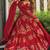 Red Digital Print Silk lehenga choli