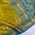 olive green color contrast weaving pallu and border kanchi weaving buttis on border silk blend saree