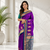purple color contrast weaving pallu and border kanchi weaving buttis on border silk blend saree
