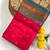 rani pink color contrast weaving pallu and border kanchi weaving buttis on border silk blend saree