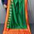 teal color contrast weaving pallu and border kanchi weaving buttis on border silk blend saree