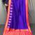 violet color contrast weaving pallu and border kanchi weaving buttis on border silk blend saree