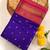 violet color contrast weaving pallu and border kanchi weaving buttis on border silk blend saree