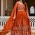 Orange Embroidery and sequin Work Silk Blend Lehenga Choli Set