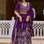 Purple Color Embroidery and Sequence Work Silk Blend Lehenga Choli Set