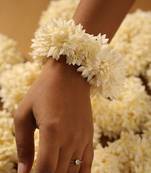 Full mogra bloom artificial floral hair gajra scrunchie ring