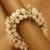 Traditional white jasmine mogra gajra hair accessory with gold touches