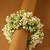 Artificial white & greenery floral gajra with pearl accents
