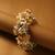 Royal antique gold & pearl bridal floral gajra hairpiece
