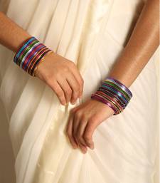 Multicolor metal bangle set for traditional & festive wear