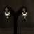 Oxidized silver crescent mirror work chandbali jhumka earrings