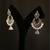 Oxidized silver chandbali jhumka earrings with faux pearl drops