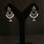 Oxidized silver chandbali jhumka earrings with faux pearl drops