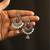 Oxidized silver chandbali jhumka earrings with faux pearl drops