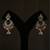 Oxidized silver multicolor bead crescent jhumka earrings