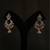 Oxidized silver multicolor bead crescent jhumka earrings