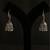 Oxidized silver hoop jhumka earrings with ghungroo bell fringe