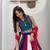 Multi hand Mirror And thread work cotton Lehenga Choli Set