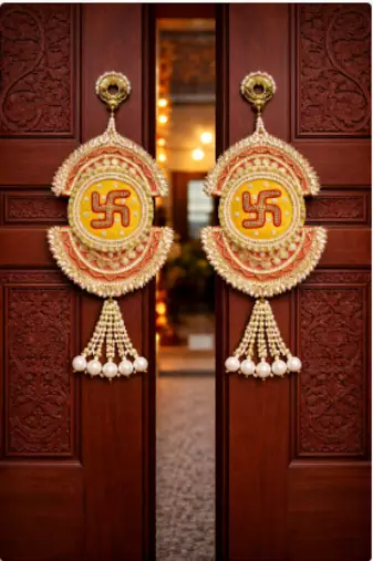 decorative satiya patra hanging for main door decoration pack of 2