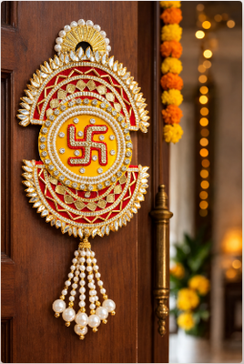 decorative satiya patra hanging for main door decoration pack of 2 3