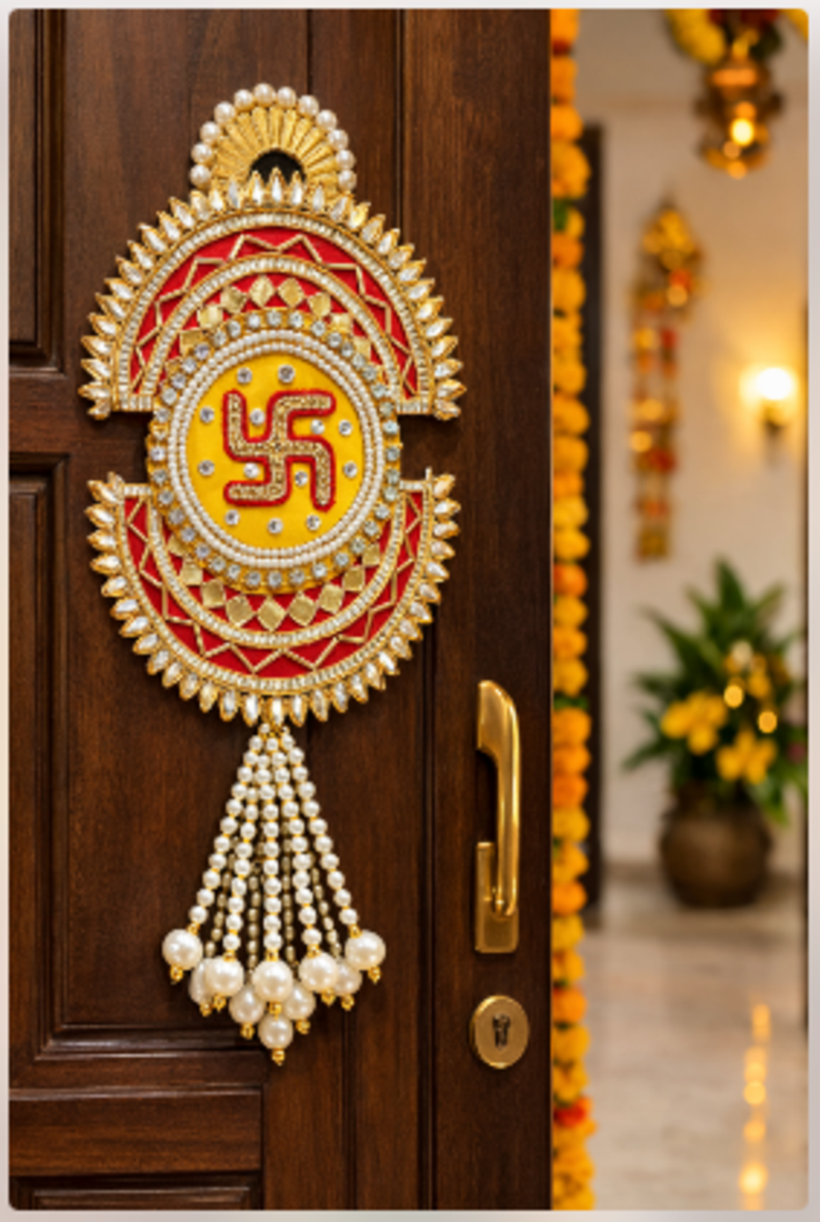 decorative satiya patra hanging for main door decoration pack of 2